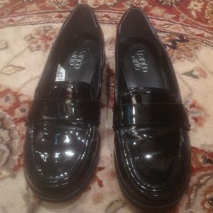 Women's Franco Sarto Valera Black glossy loafers